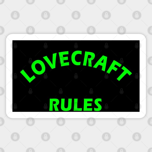 H.P. Lovecraft Rules Sticker by Lyvershop